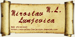 Miroslav Lunjevica vizit kartica